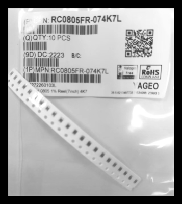 Substrato de cerámica 0805 Chip Resistor 7 ± el 1% de Dia Reel 4007Ω de la pulgada