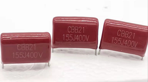Condensador metalizado rojo antioxidante CBB21 155J400V de la película del polipropileno