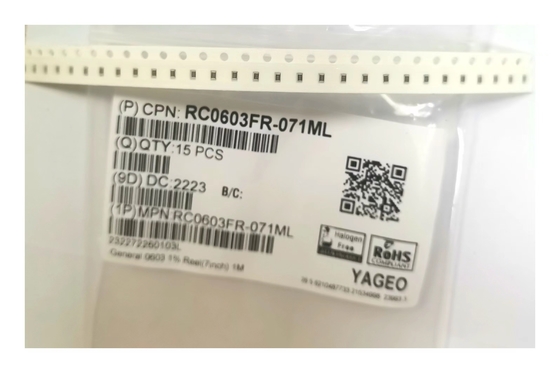 1000KΩ ± el 1% 0603 Chip Resistor luz de Dia Reel Extremely Thin And de 7 pulgadas