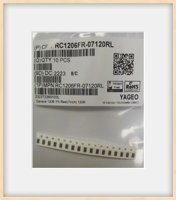 1206 películas gruesas generales de capa Chip Resistor 120Ω el ±1% 7 pulgadas Dia Reel